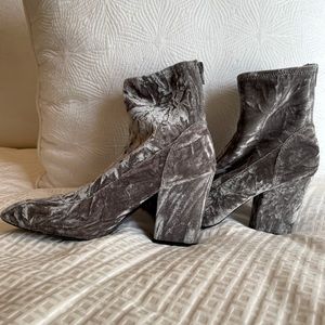 Nine West Crushed Velvet Boots